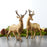 Melrose International Holiday Deer Figurine/Gold, Set of 2, Gold