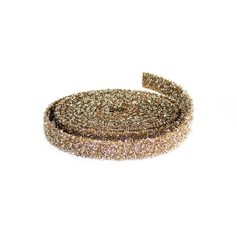 Melrose International Gold Glitter Rope Ribbon, Set of 12 Rolls