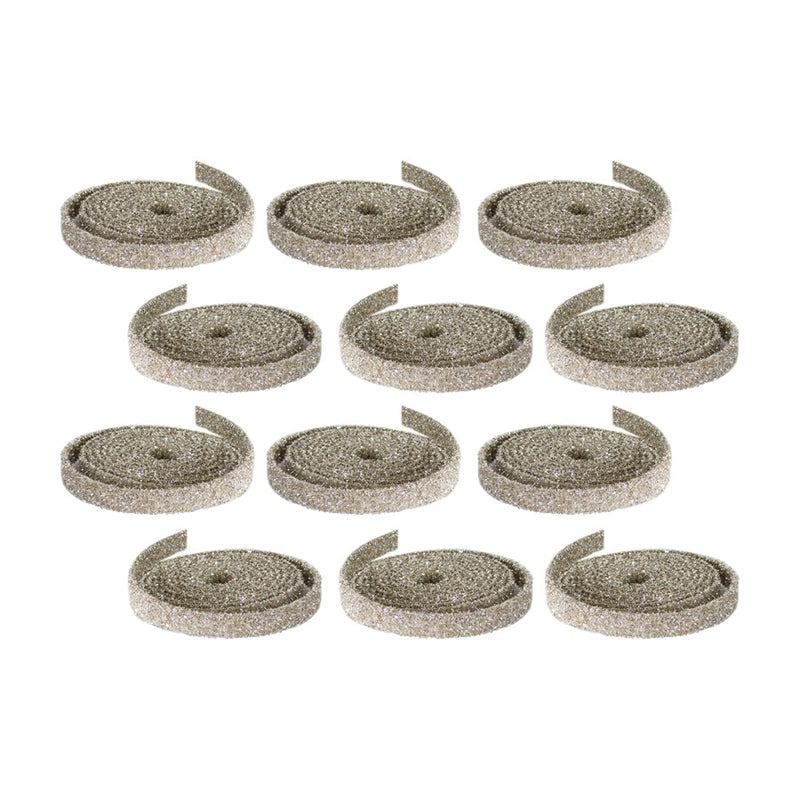 Melrose International Champagne Glitter Rope Ribbon, Set of 12 Rolls - 73499DS