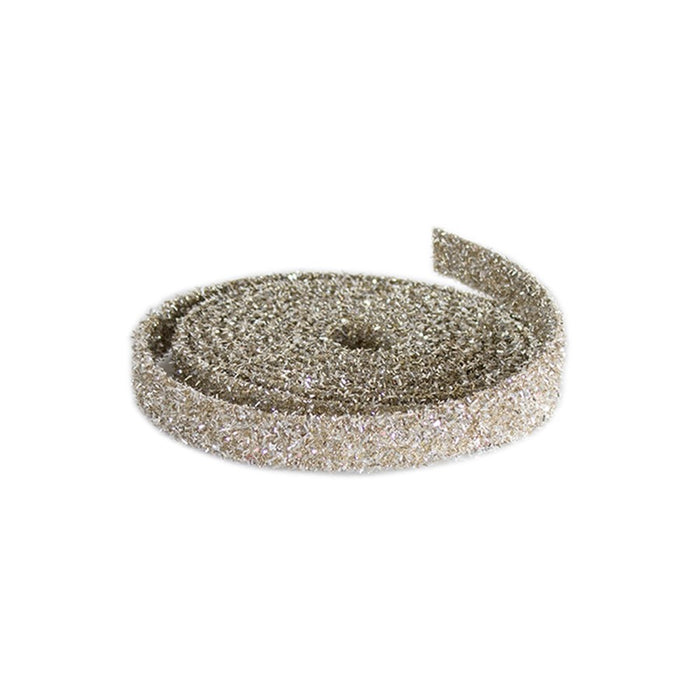 Melrose International Champagne Glitter Rope Ribbon, Set of 12 Rolls