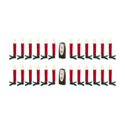 Melrose LED Clip on Taper Candle with Remote, Set of 24, Red/Green - 73648DS
