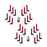 Melrose LED Clip on Taper Candle with Remote, Set of 24, Red - 73649DS