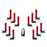 Melrose LED Clip on Taper Candle with Remote, Set of 24, Red