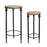 Melrose Round Wood/Metal Plant Stand Table, Set of 2, Brown/Black - 74094DS