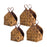 Melrose Woven Metasequoia Wood Basket/Handles, Set of 4, Brown - 74108DS