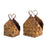 Melrose Woven Metasequoia Wood Basket/Handles, Set of 4, Brown