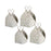Melrose Woven Metasequoia Wood Basket/Handles, Set of 4, White/Grey - 74111DS
