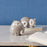 Melrose Happy Terra Cotta Cat Shelf Sitter, Set of 4, White/Grey