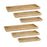 Melrose Natural Wooden Nesting Tray, Set of 6, Brown/White - 74326DS