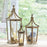 Melrose International Tapered Wooden Floor Lantern, Set of 3, Brown