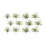 Melrose Assorted Fern Foliage Bush, Set of 12, Green/Brown - 74392DS