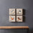 Melrose Rustic Wood Bird Plaque (Set of 4), Brown