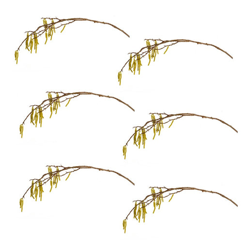 Melrose International Catk, Twig Branch, Set of 6, Yellow/Green