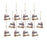 Melrose Vintage Wood Ski Chair Lift Ornament, Set of 12, Brown/Tan - 76068DS
