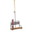 Melrose Vintage Wood Ski Chair Lift Ornament, Set of 12, Brown/Tan