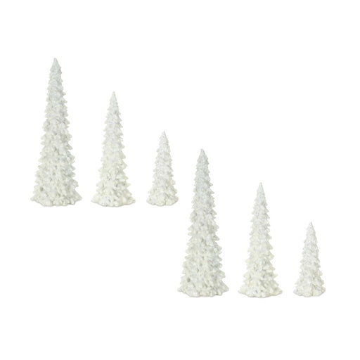 Melrose International Off-White Tabletop Holiday Tree, Set of 3, Beige - 76465DS