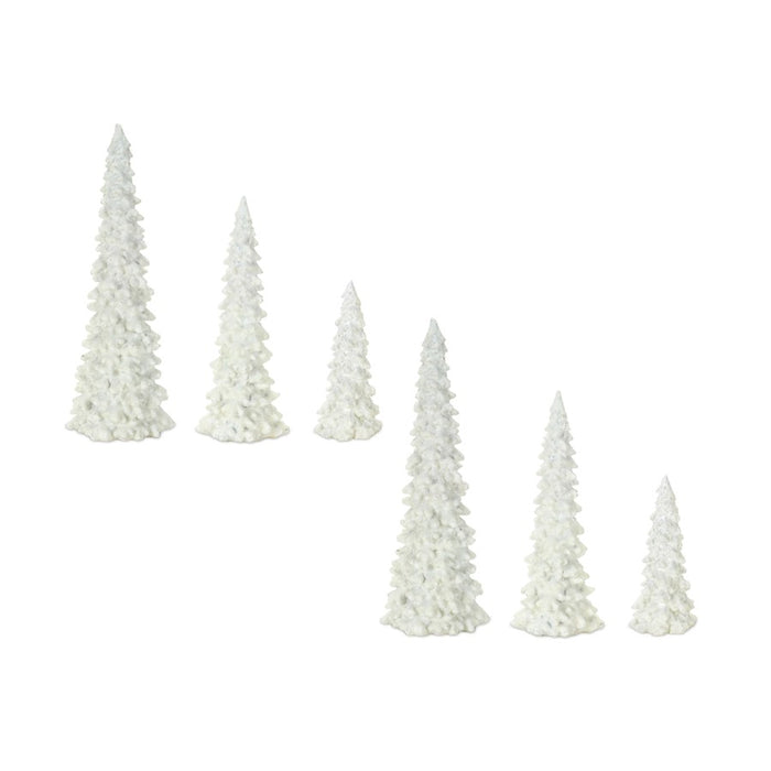Melrose International Off-White Tabletop Holiday Tree, Set of 3, Beige - 76465DS