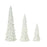 Melrose International Off-White Tabletop Holiday Tree, Set of 3, Beige