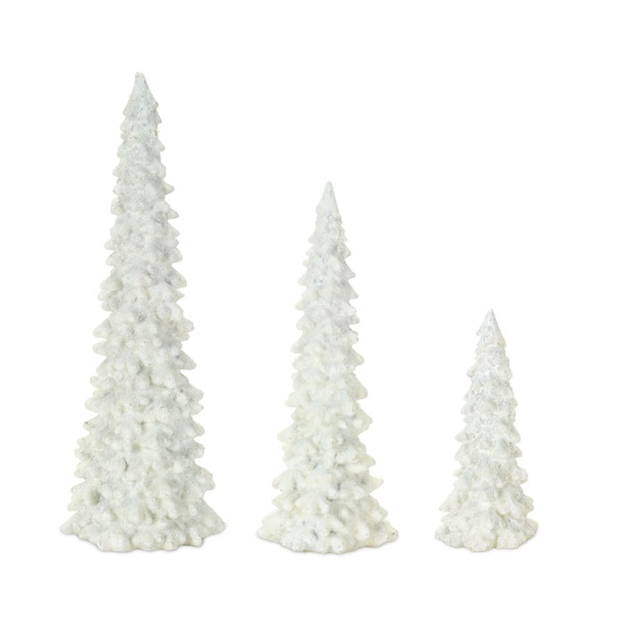 Melrose International Off-White Tabletop Holiday Tree, Set of 3, Beige