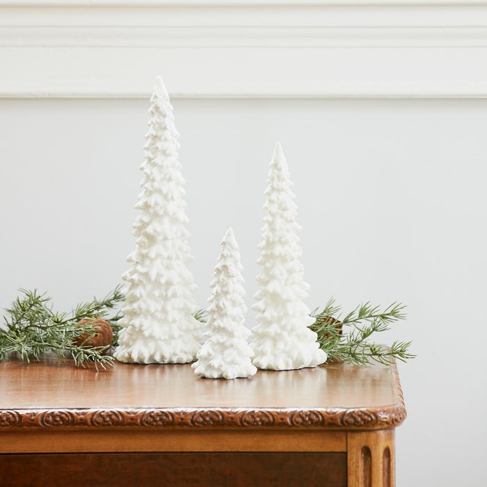 Melrose International Off-White Tabletop Holiday Tree, Set of 3, Beige