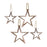 Melrose Natural Wooden Star Ornament/Jute Hanger, Set of 2, Brown - 76556DS