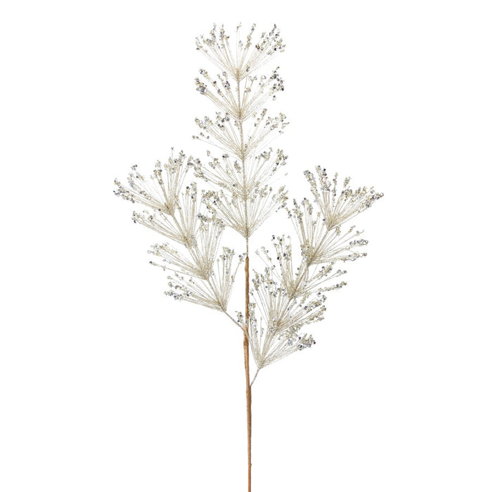 Melrose International Pine/Sequ, Spray, Set of 12, Tiffany/Brown - 76652DS