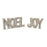 Melrose Beaded Wood Design Noel/Joy Sentiment, Set of 2, Brown/White - 76782DS