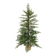 Melrose International LED Pine Tree/Burlap Bag Base 4'H, Green/Brown - 76820DS