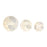 Melrose LED Frosted Silver Pinecone Orb, Set of 3, White/Silver - 76908DS