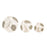 Melrose LED Frosted Gold Pinecone Orb, Set of 3, White/Gold - 76926DS