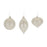 Melrose International Beaded Glass Tree Ornament, Set of 6, Silver - 76968DS