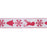 Melrose Red/White Deer/Tree Wired Ribbon, Set of 2, Red/White - 77446DS