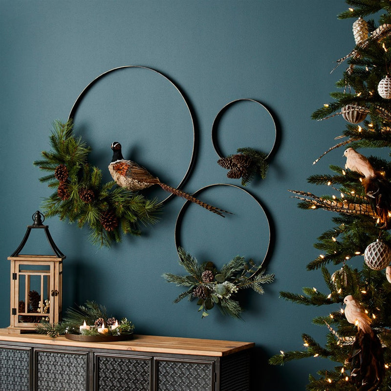 Melrose International Iron Metal Rings Wall Display, Set of 3, Bronze
