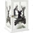 Melrose Merry Christmas Lantern/Deer Design, Set of 2, White/Black