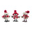 Melrose Plush Winter Birds/Hats/Scarves, Set of 12, Red/White - 77608DS
