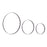 Melrose International Iron Metal Rings Wall Display, Set of 3, Black - 77635DS