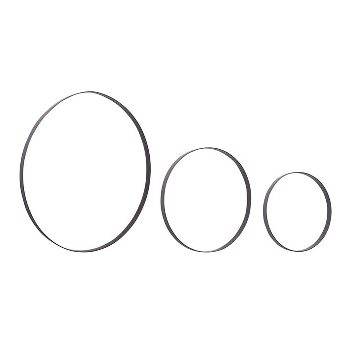 Melrose International Iron Metal Rings Wall Display, Set of 3, Black - 77635DS