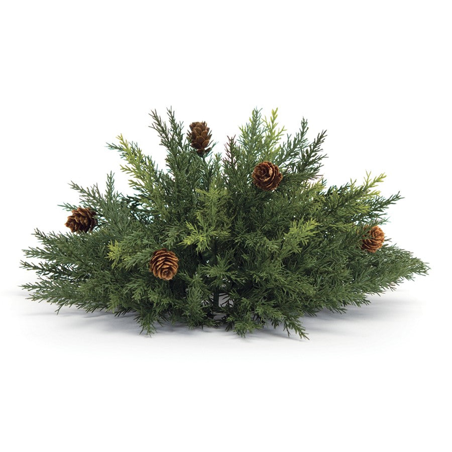 Melrose International Arborvitae Half Orb 13"D, Green/Brown - 77639DS