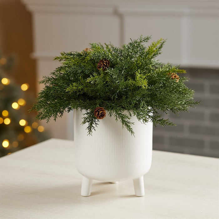 Melrose International Arborvitae Half Orb 13"D, Green/Brown