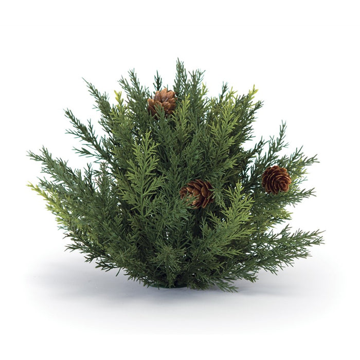 Melrose Winter Arborvitae Foliage Half Orb, Set of 2, Green - 77641DS