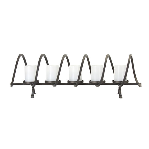 Melrose Modern Metal Sprial Candle Holder Centerpiece 31"L, Black - 78003DS