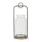 Melrose Metal Candle Holder/Glass Jar, Set of 2, Clear/Bronze