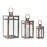 Melrose Contemporary Copper Metal Box Lantern, Set of 3, Copper/Black - 78041DS