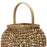 Melrose Woven Wicker Lantern/Glass Insert 20"H, Beige/Brown
