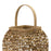 Melrose Woven Wicker Lantern/Glass Insert 16"H, Beige/Brown