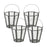 Melrose Iron Candle Holder Bucket/Handle, Set/4, Silver/Grey/CleaRed - 78181DS