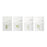 Melrose White Ceramic Herb Wall Pocket, Set of 4, Green/White/Black - 78251DS