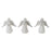 Melrose Praying Angel Figurine/Metal Wings, Set of 6, White/Brown