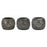 Melrose Ornamental Punched Candle Holder, Set of 4, Silver/Bronze