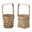 Melrose Woven Bamboo Basket/Terra Cotta Pot Insert, Set of 6, Brown